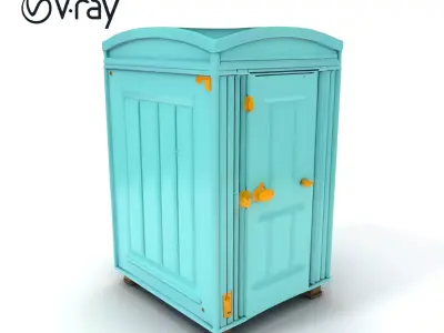 Portable Restroom Model Pack Low-poly 3D model