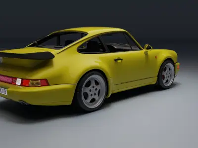 Porsche 911 964 Turbo  Low-poly 3D model