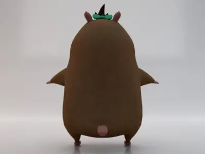 Hamster Low-poly 3D model
