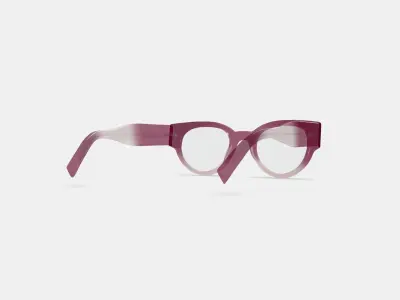 Leti Eyeglasses in Elderberry Crystal Fade 3D model