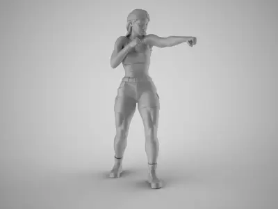 Boxer Woman 3D print model