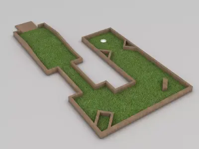 Mini Golf Low-poly 3D model