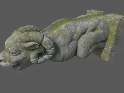 Gargoyle03 Low-poly 3D model