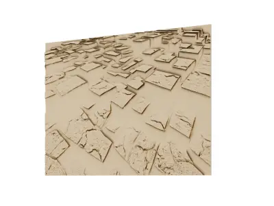 decor set wall panel wall stone relief mural CNC 28 3D model