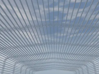 Warehouse under construction 3D model