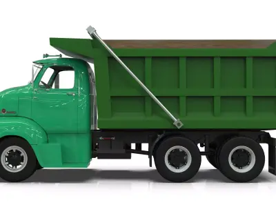 Vintage COE Tandem Axle Dump Truck 3D model