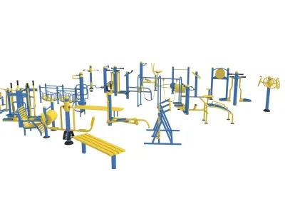 Outdoor Fitness Collection 3D model purchase
