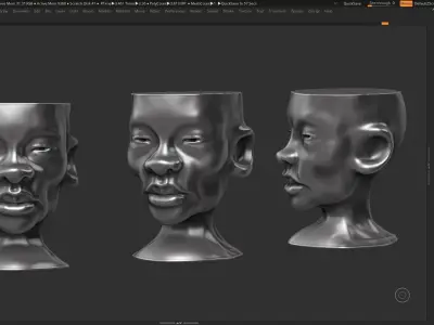 human head modern sculpture 3d print model 79 3D print model