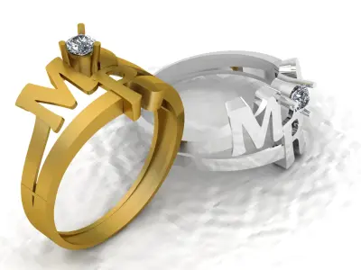 MR WORD MEN RING 3D PRINTABLE MODEL  3D print model