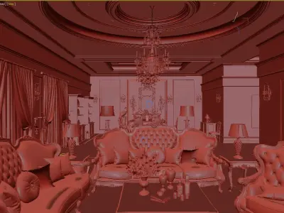 Classic Interior 3d model  3D model