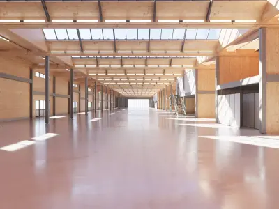 Industrial Warehouse Interior 18 Low-poly 3D model