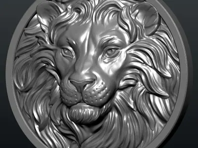  Lion Coin 3D print model