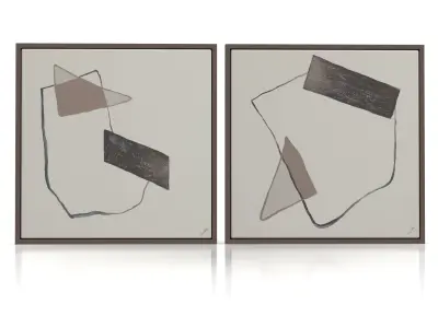 Lacadie Canvas Wall Art Renwil PBR 3D model