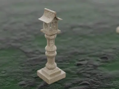 Japanese Stone Lantern 010 - Japan Collection 3D model