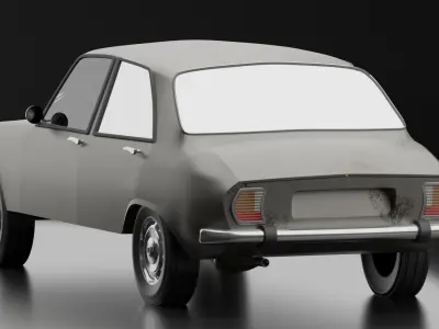 Peugeot 202 Low-poly 3D model