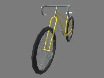 Low Poly Bicycle 02 Low-poly 3D model