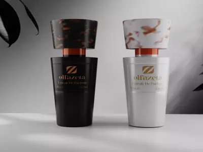 Chogan Olfazeta Luxury Perfume Bottle Black and White Design 3D model