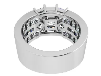 Luxury Diamond Ring 3D Print Model  3912 3D print model