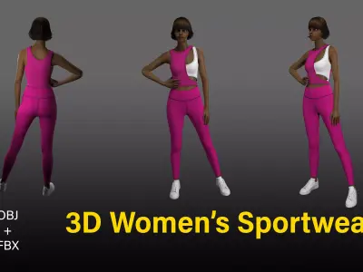 Basic woman clothes 3D model