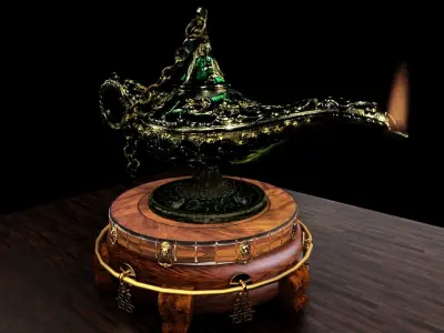 Chinese magic lamp  3D model