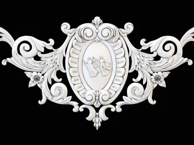 Medallion ornate wall decoration 3D print model
