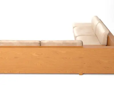 SOFA   L SEAT LOW-POLY AND PBR 3D MODEL Low-poly 3D model