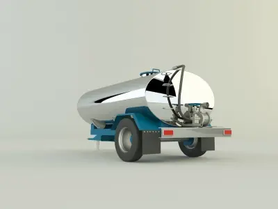 Tractor water trailer 3D model