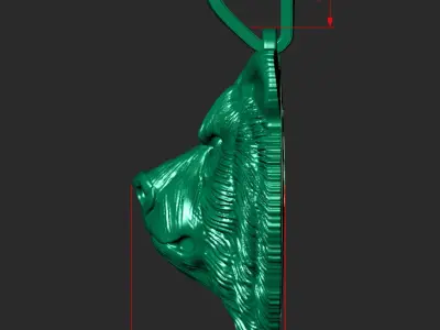 A BRUTAL MEN S PENDANT WITH A BEAR S HEAD Printable Model 3D print model