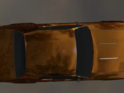 Low poly Plymouth GTX 1970 Low-poly 3D model
