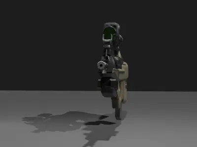 Fn F2000 Low-poly 3D model