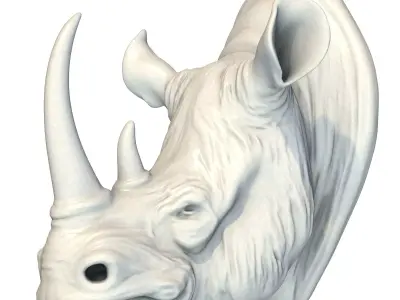Rhino Head 3D print model