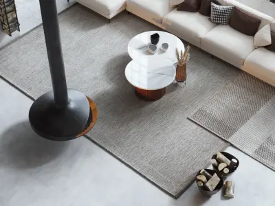 Boho Design Interior Scene for Cinema 4D and Octane Render 3D model