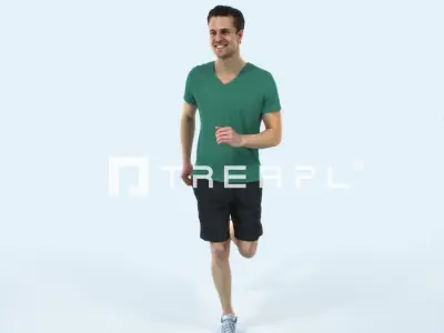 Virtue 02E Running Jogging Football Sports Man Low-poly 3D model purchase