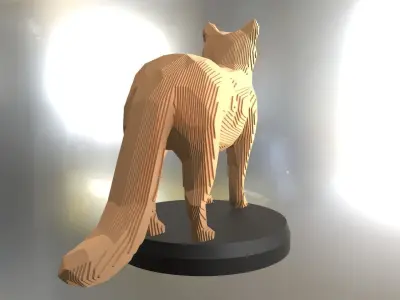 Parametric Cat Low-poly 3D model