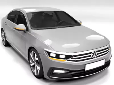 VW PASSAT R LINE 2021  Low-poly 3D model