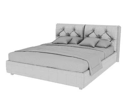 Bed comfortable and modern luxury 3D model
