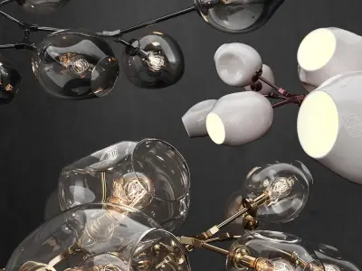 Collection Branching bubble 6 lamps 3D model