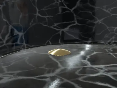 Modern Luxury Bathroom Bathtub Low-poly 3D model