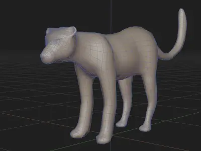 leopard Low-poly 3D model