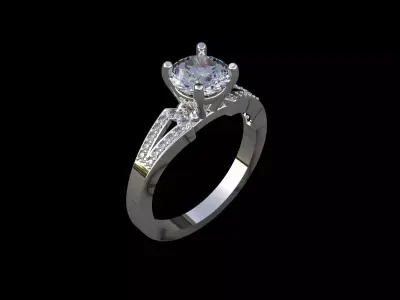 solitaire ring for women Free 3D print model