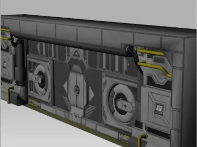 Parede SCI-FI 3D model