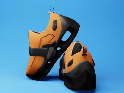  Model is a high-end photorealistic 3D model of sneakers Low-poly 3D model