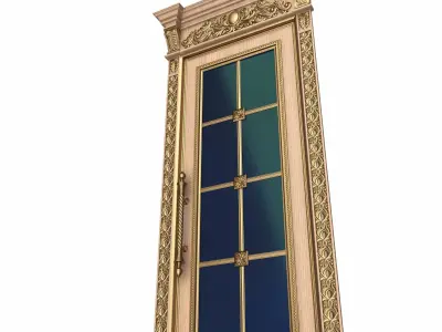 Carved Door Classic 01102 Wood Low-poly 3D model
