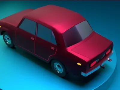 Original Car PBR low-poly game ready Low-poly 3D model Low-poly 3D model