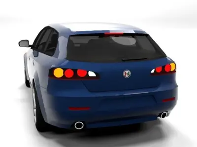 ALFA ROMEO 159 ESTATE LOWPOLY  Low-poly 3D model