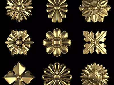Ornament Element Pack 04 3D model