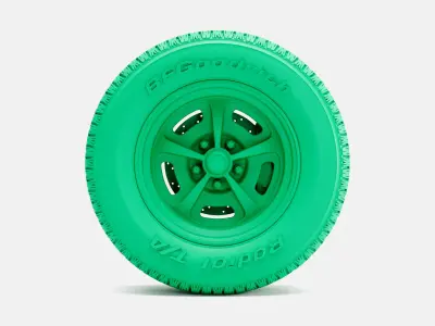 15x8 Magnum 500 Wheel BFGoodrich Radial TA Tire 3D print model