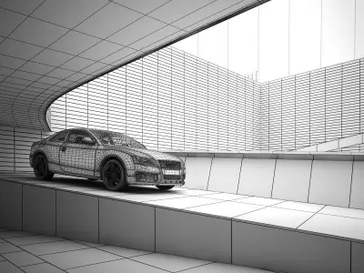 Audi A5 Coupe Silver 3D model