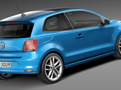 Volkswagen Polo 3door 2015 3D model