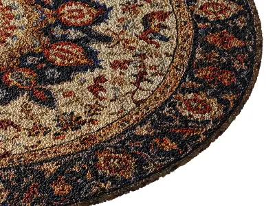 round carpet 10 3D model